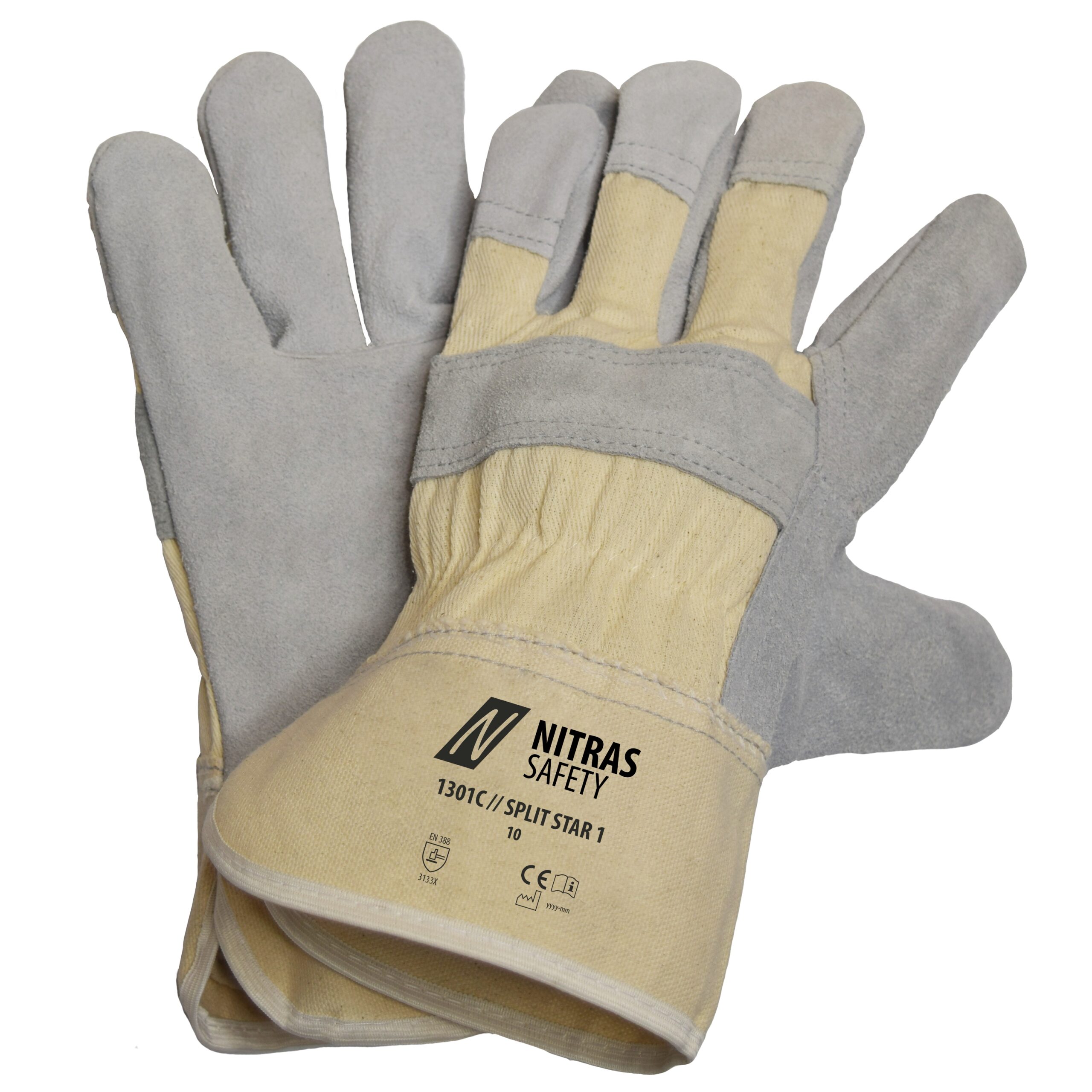 SPLIT STAR 1 | Rindspaltlederhandschuhe | 1301C