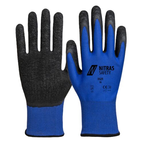 Nylonhandschuhe | Latex-Beschichtung | Blau | 3521
