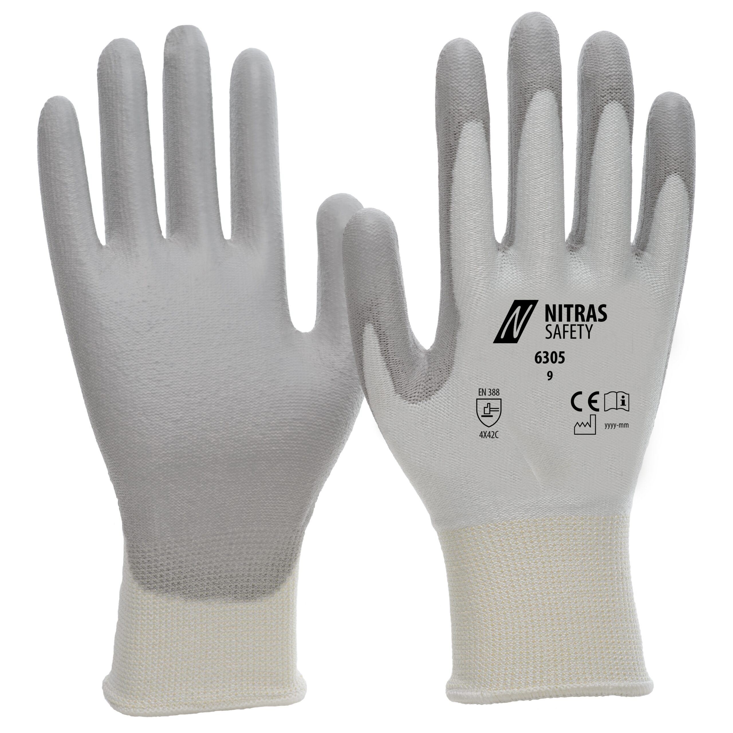 Schnittschutzhandschuhe | Schnittschutz Stufe 3/C | weiß | 6305