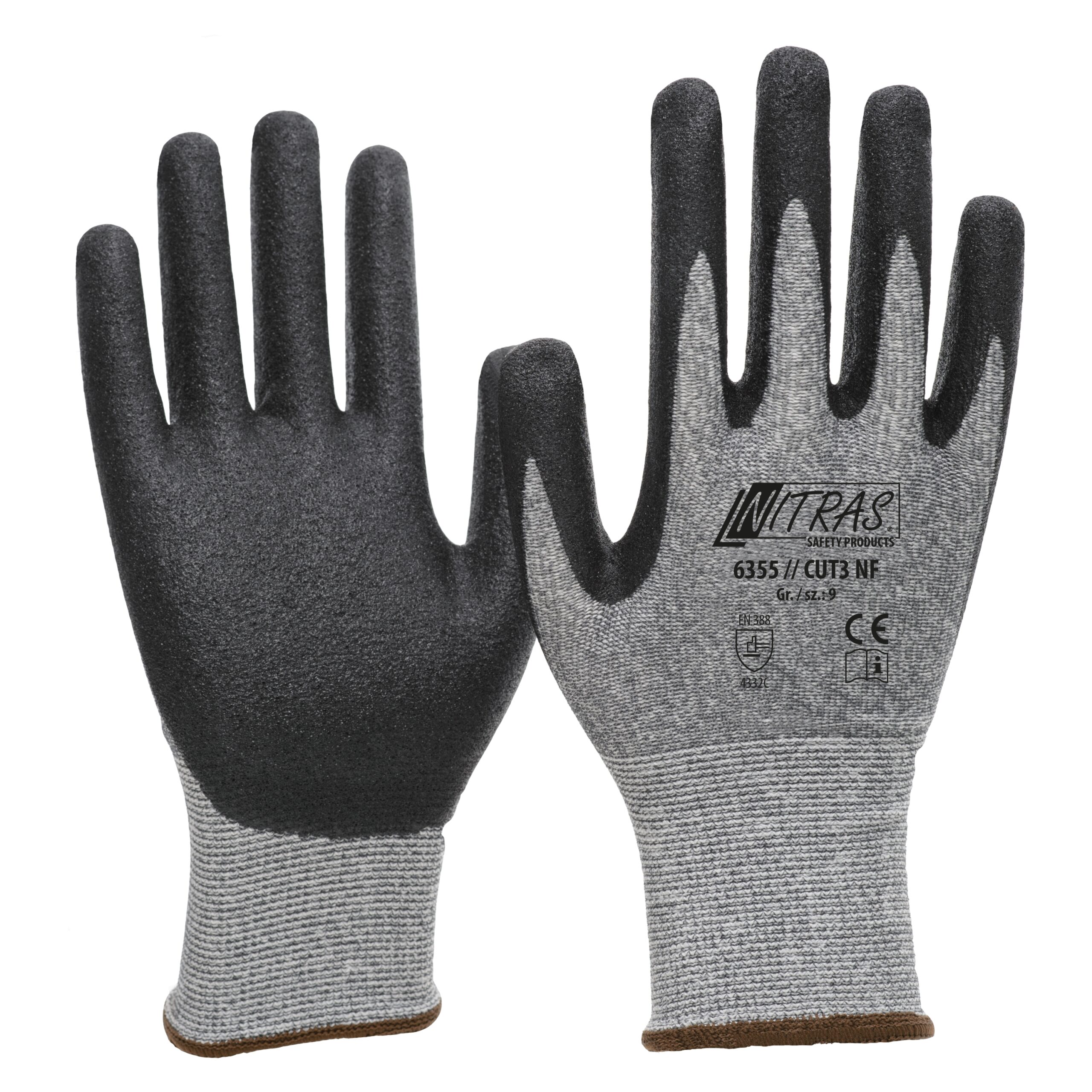 CUT C NF | Schnittschutzhandschuhe | Schnittschutz Stufe 3/C | grau | 6355