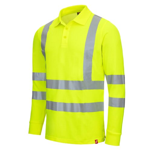 MOTION TEX VIZ | Warn-Langarm-Poloshirt | neongelb | 7014-4000 | Nitras