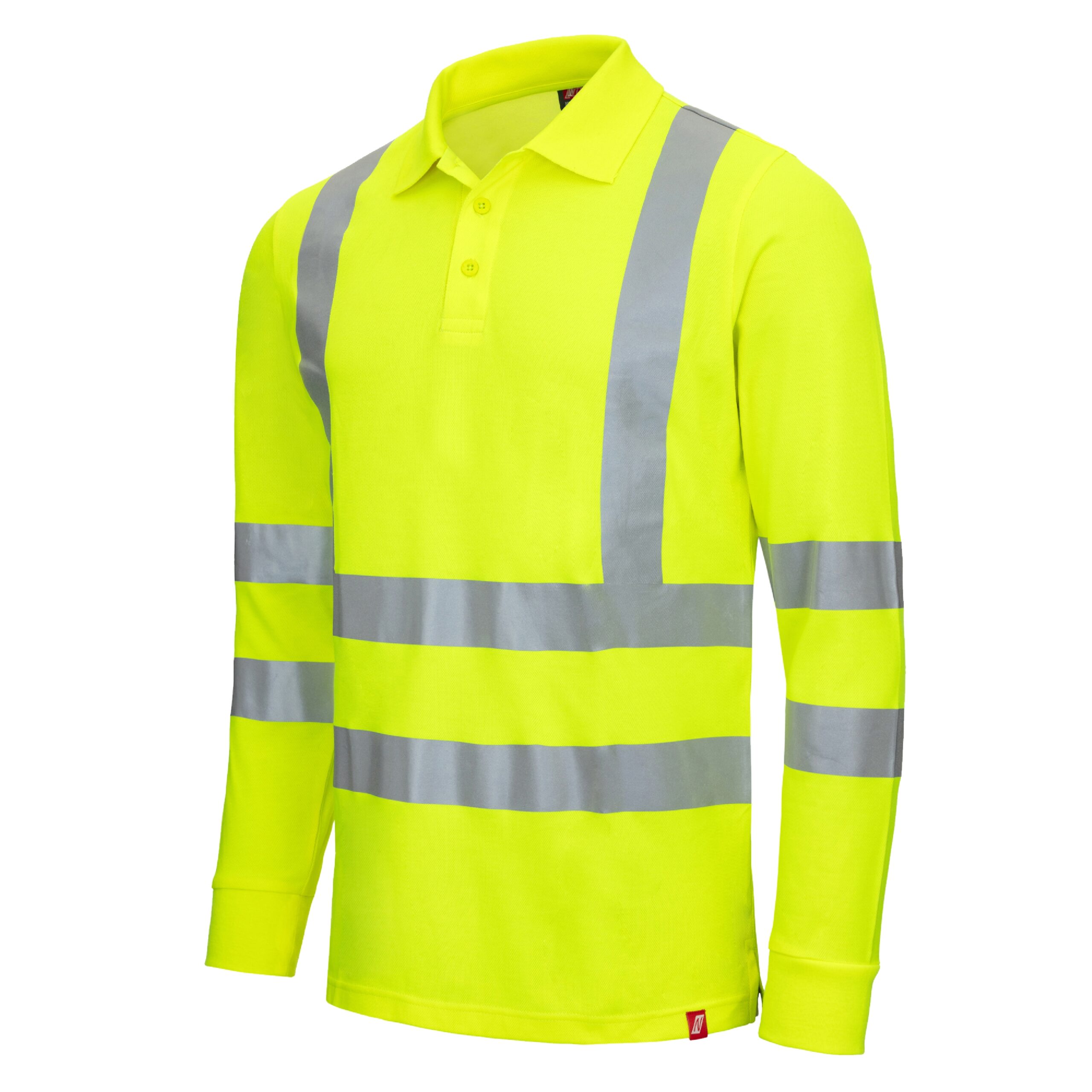 MOTION TEX VIZ | Warn-Langarm-Poloshirt | neongelb | 7014-4000 | Nitras