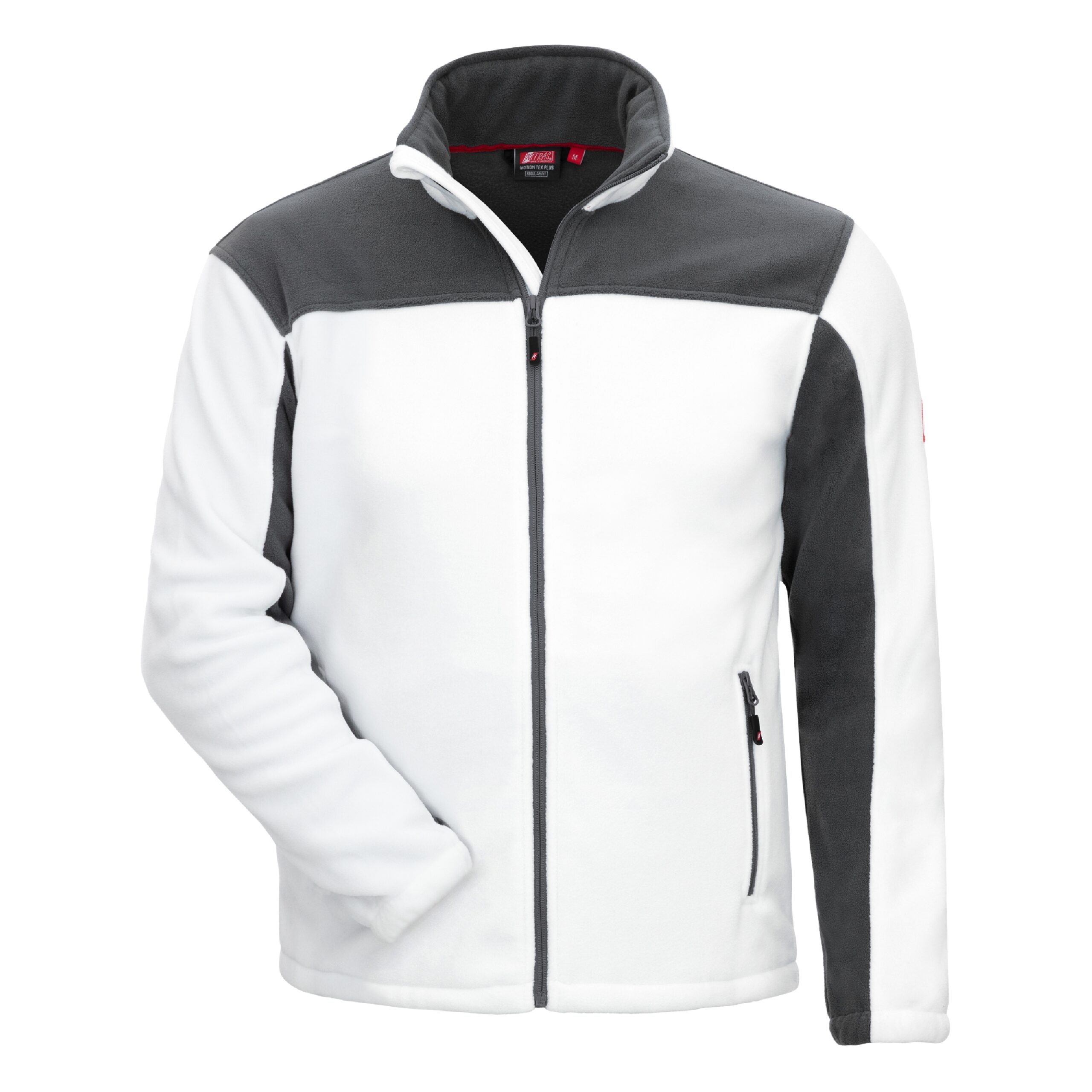 MOTION TEX PLUS | Fleece-Jacke | weiß / grau | 7043 | Nitras