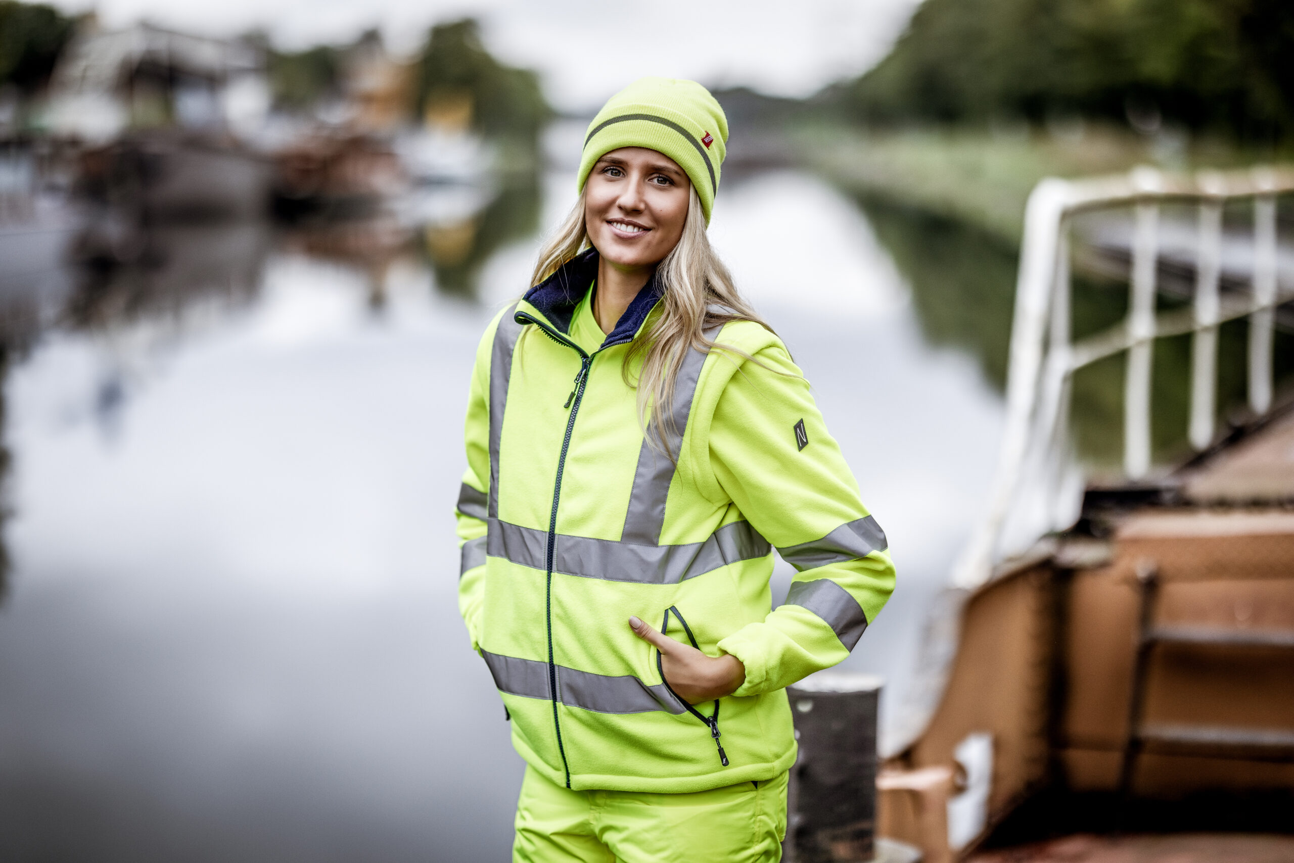MOTION TEX VIZ | Warn-Fleecejacke | neongelb | 7061-4000 | Nitras – Bild 3