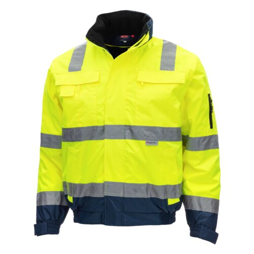 MOTION TEX VIZ PLUS | Warn-Pilotenjacke | neongelb/marineblau | 7141 | Nitras