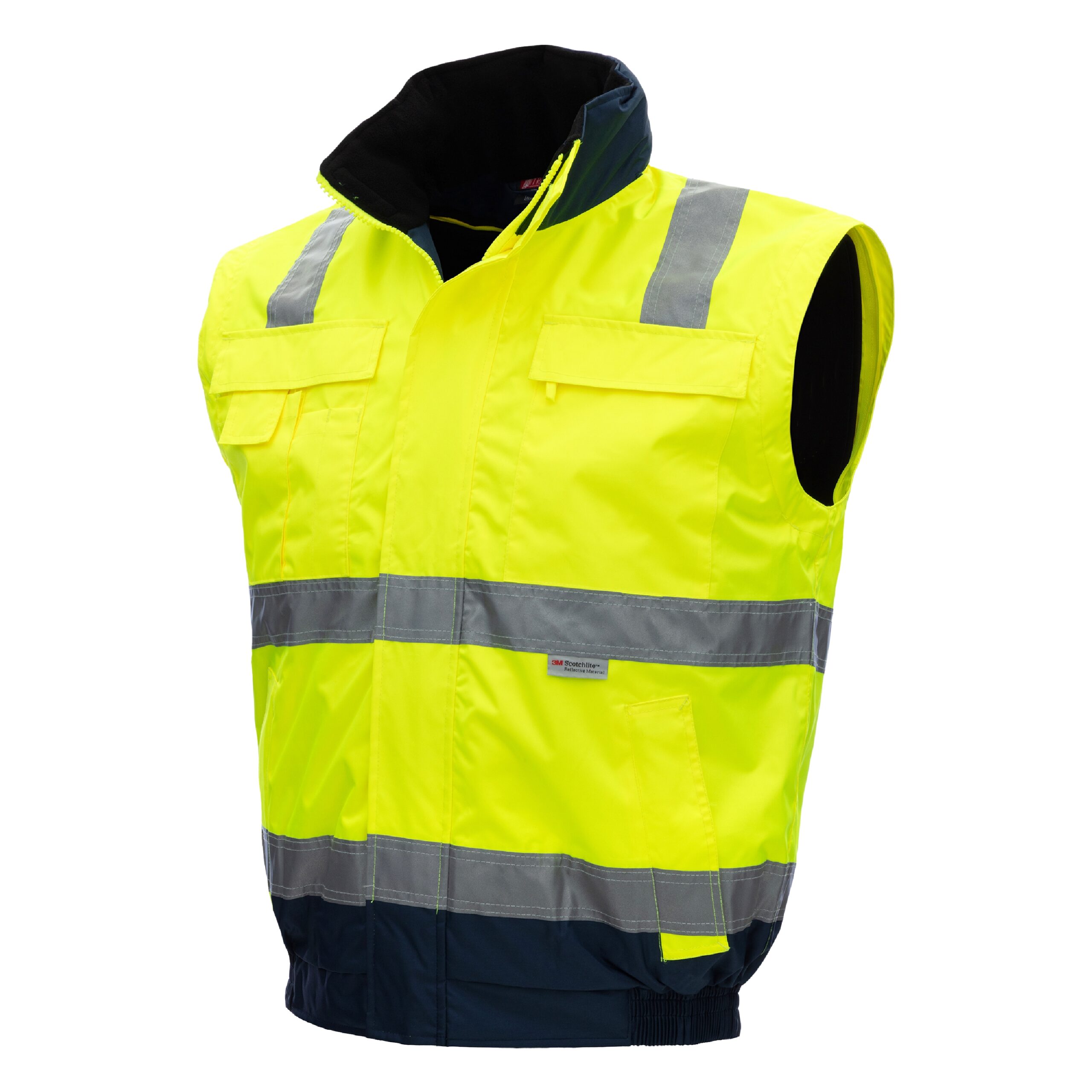 MOTION TEX VIZ PLUS | Warn-Pilotenjacke | neongelb/marineblau | 7141 | Nitras – Bild 3