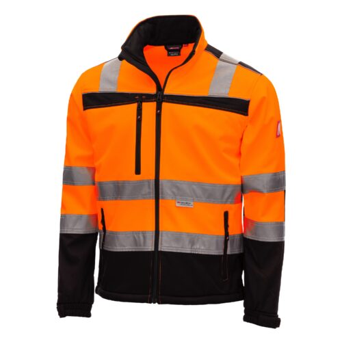 MOTION TEX VIZ | Warn-Softshelljacke | neonorange/schwarz | 7170 | Nitras