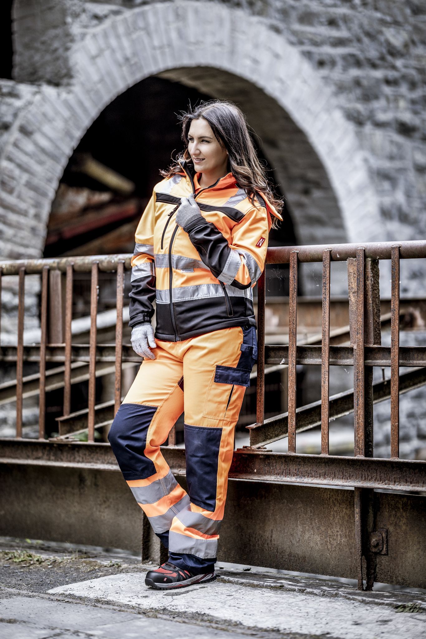 MOTION TEX VIZ | Warn-Softshelljacke | neonorange/schwarz | 7170 | Nitras – Bild 3