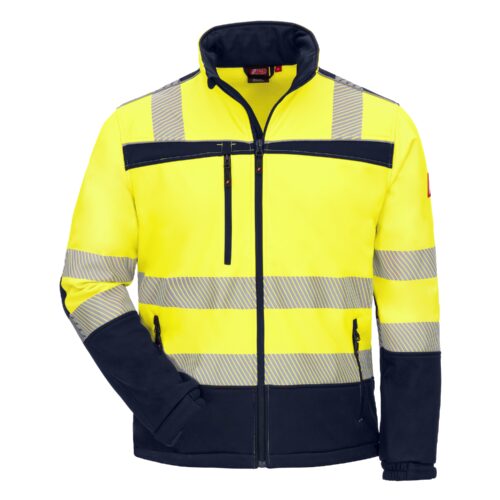 MOTION TEX VIZ | Warn-Softshelljacke | neongelb / marineblau | 7172-4021 | Nitras