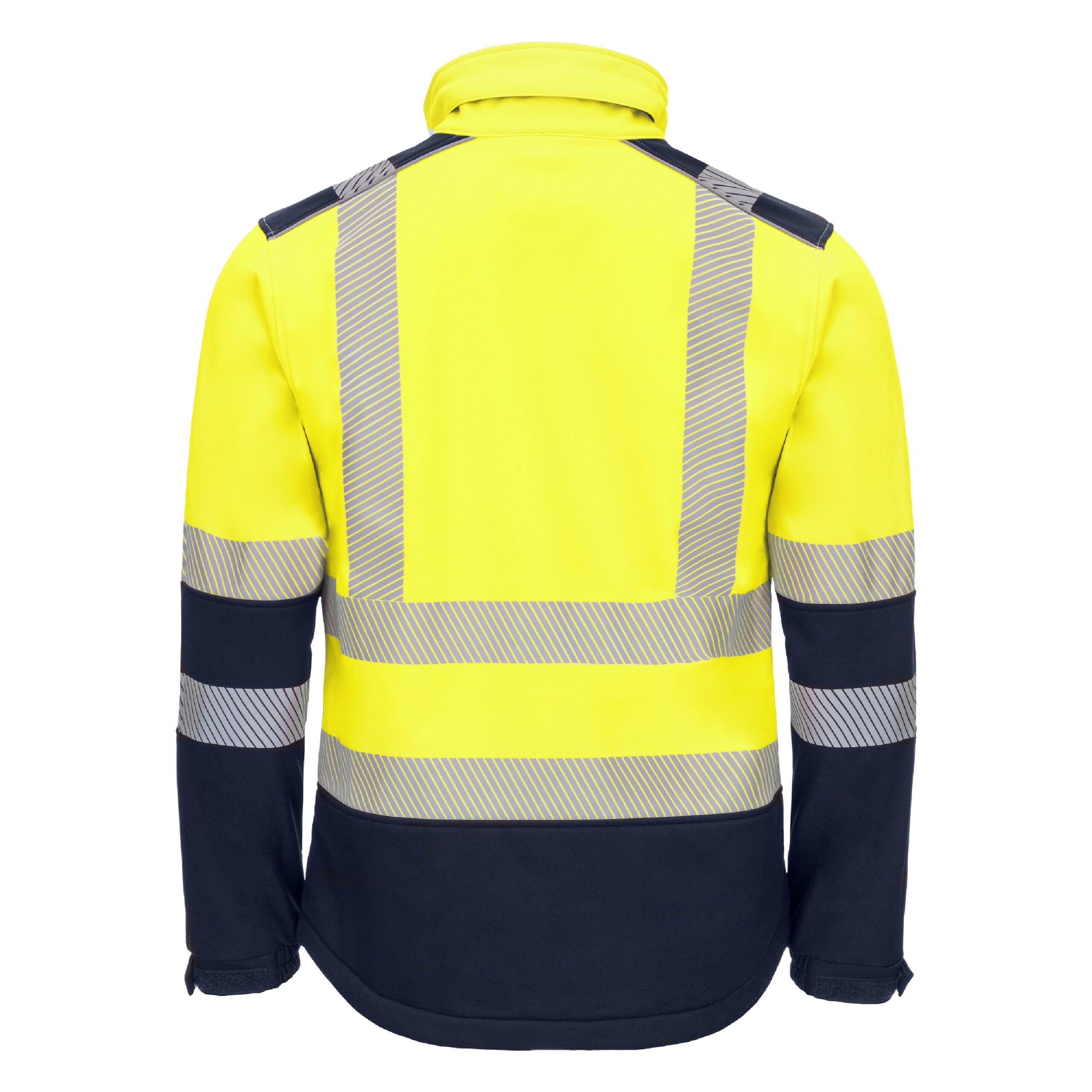 MOTION TEX VIZ | Warn-Softshelljacke | neongelb / marineblau | 7172-4021 | Nitras – Bild 2