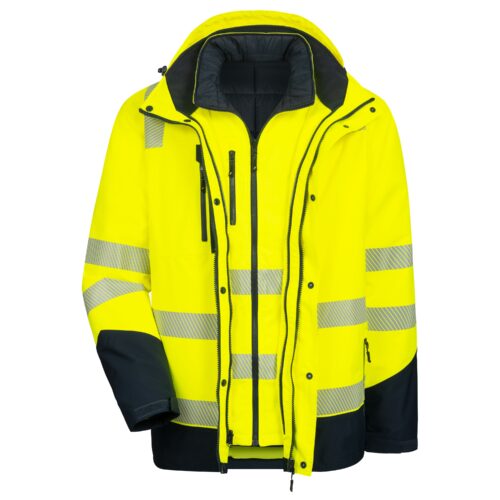 MOTION TEX VIZ PLUS | Warn-Multifunktionsjacke | neongelb / marineblau | 7179-4021 | Nitras