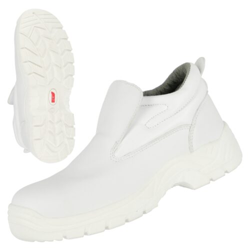 NITRAS CLEAN STEP MID SL, S2 Sicherheitsslipper, weiß, EN ISO 20345