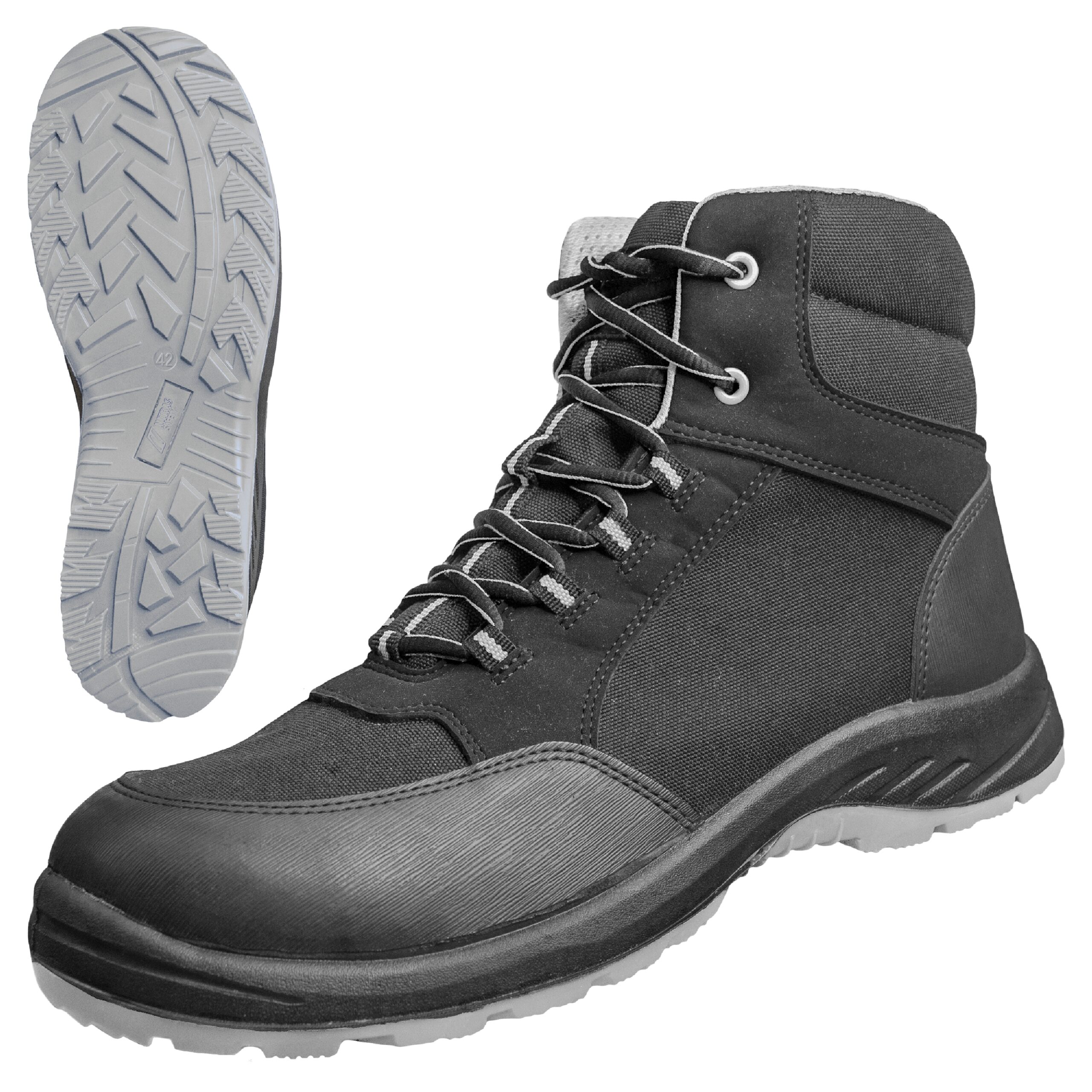 SOLID STEP MID | Sicherheitsstiefel | halbhoch | S3S CI FO SR | schwarz /grau | 7436-1012 | Nitras