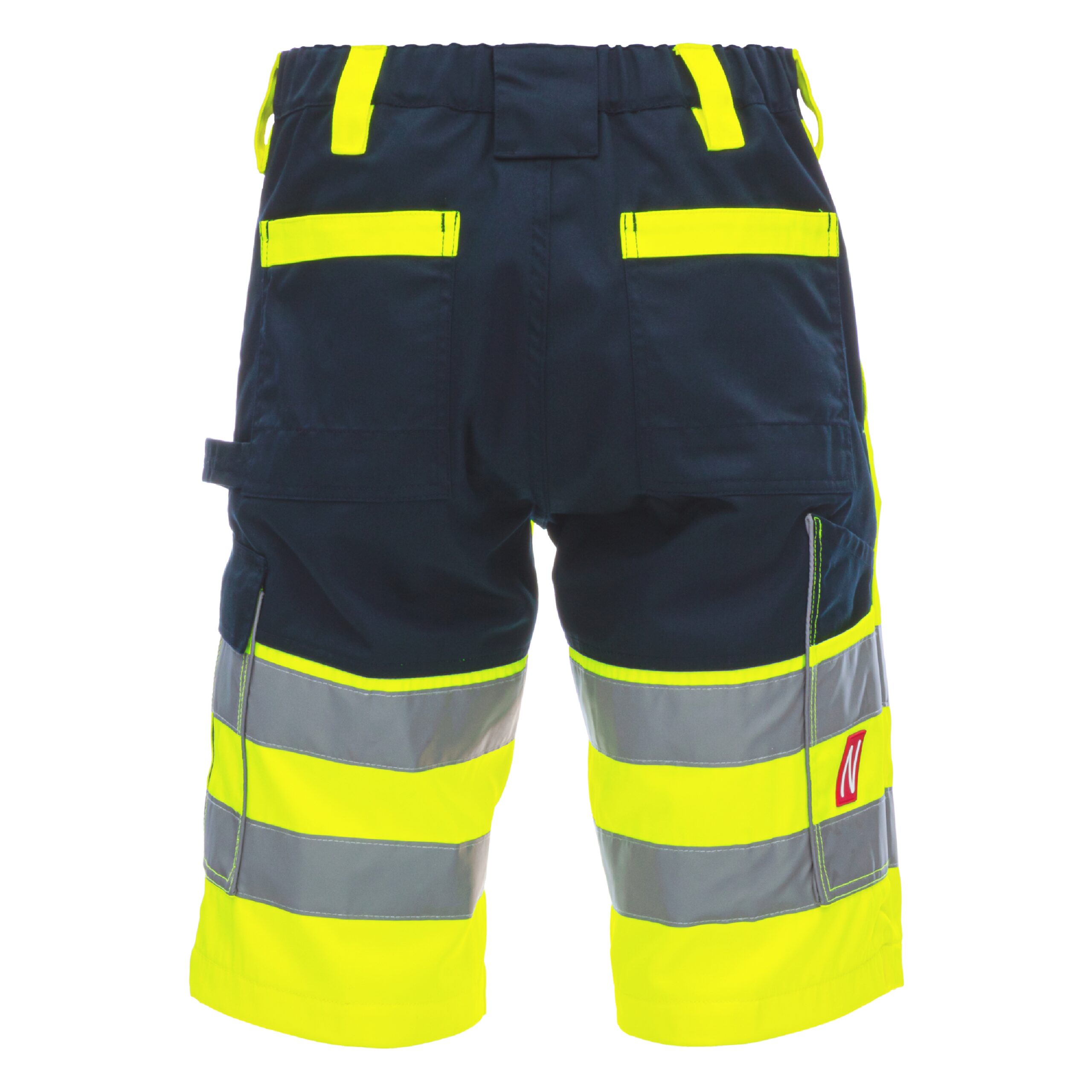 MOTION TEX VIZ | Warn-Arbeitshose | kurz | neongelb / marineblau | 7570-4021 | Nitras – Bild 2