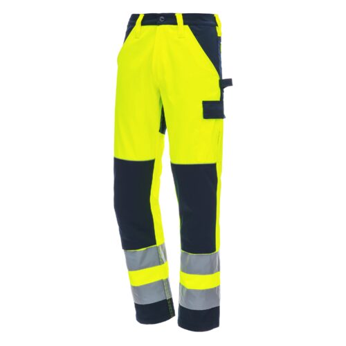 MOTION TEX VIZ | lange Warn-Arbeitshose | neongelb / marineblau | 7571-4021 | Nitras