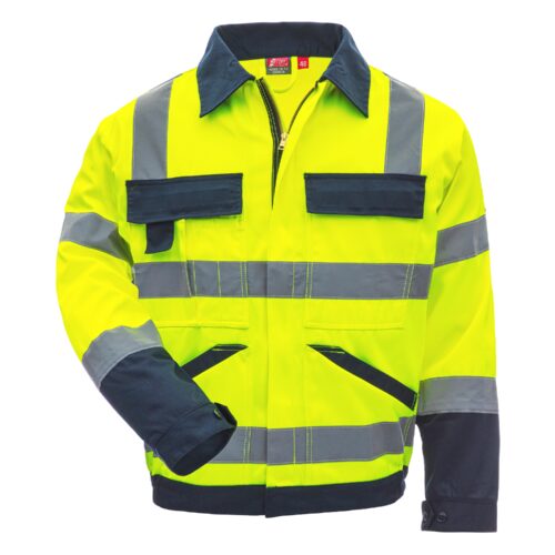 MOTION TEX VIZ | Warn-Arbeitsjacke | neongelb / marineblau | 7573-4021 | Nitras