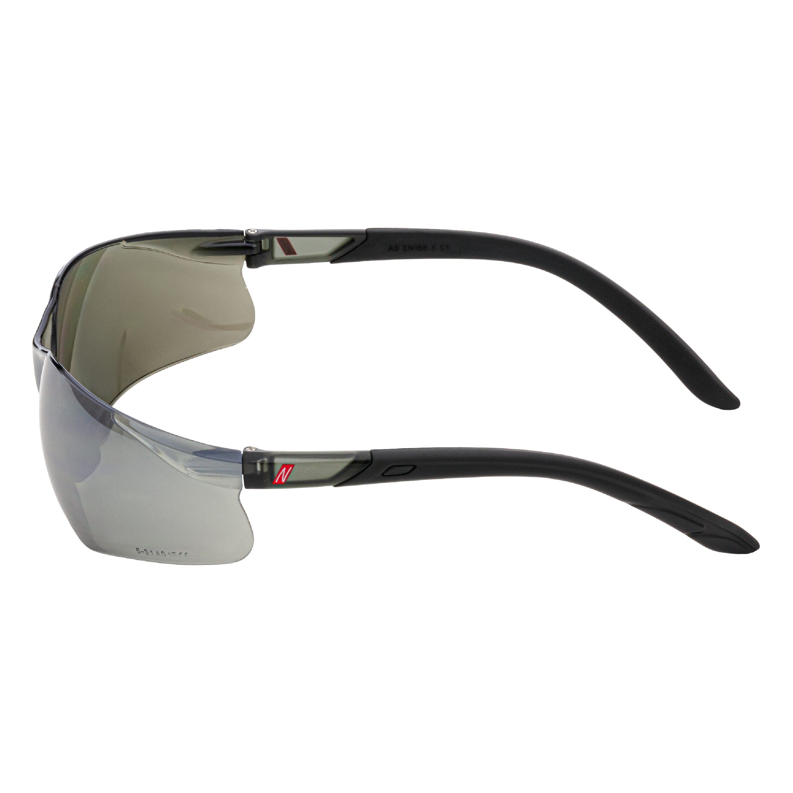 VISION PROTECT | Schutzbrille | schwarz / schwarz | silber verspiegelt | 9013 | Nitras – Bild 3