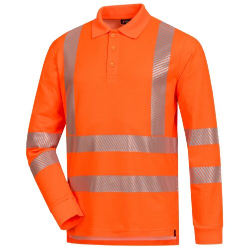 MOTION TEX VIZ | Warn-Langarm-Poloshirt | neonorange | 7014-4100 | Nitras