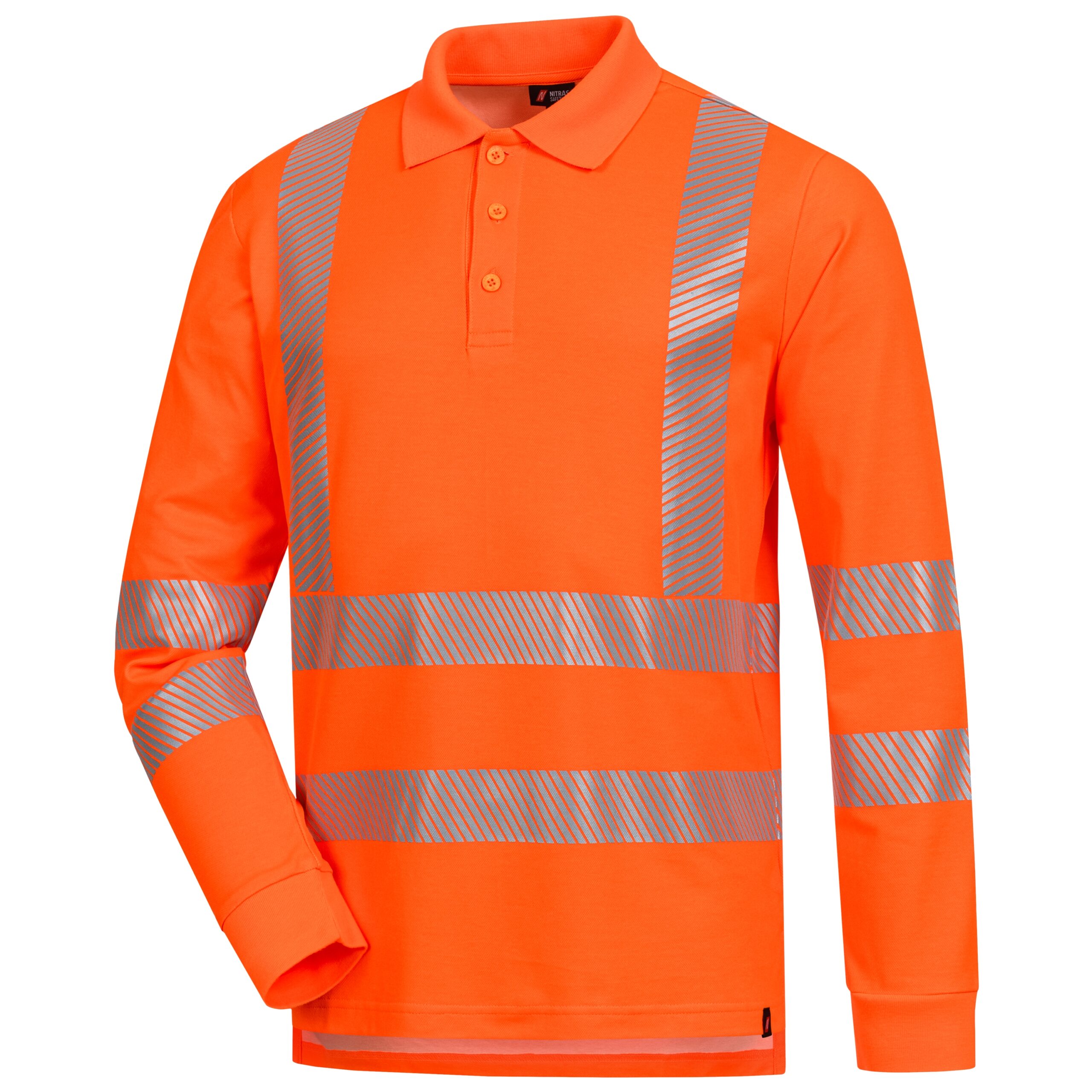 MOTION TEX VIZ | Warn-Langarm-Poloshirt | neonorange | 7014-4100 | Nitras