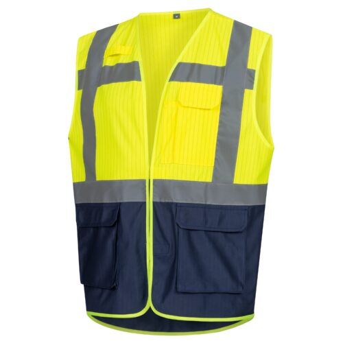 Warnweste | neongelb / marineblau | 7119-4021 | Nitras