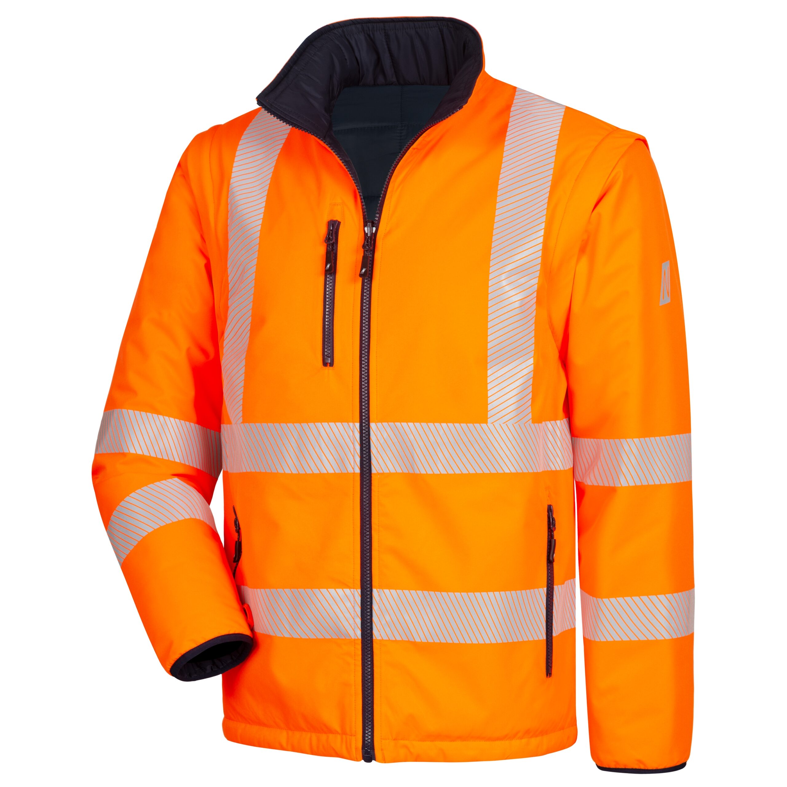 MOTION TEX VIZ PLUS | Warn-Multifunktionsjacke | neonorange / marineblau | 7179-4121 | Nitras – Bild 4