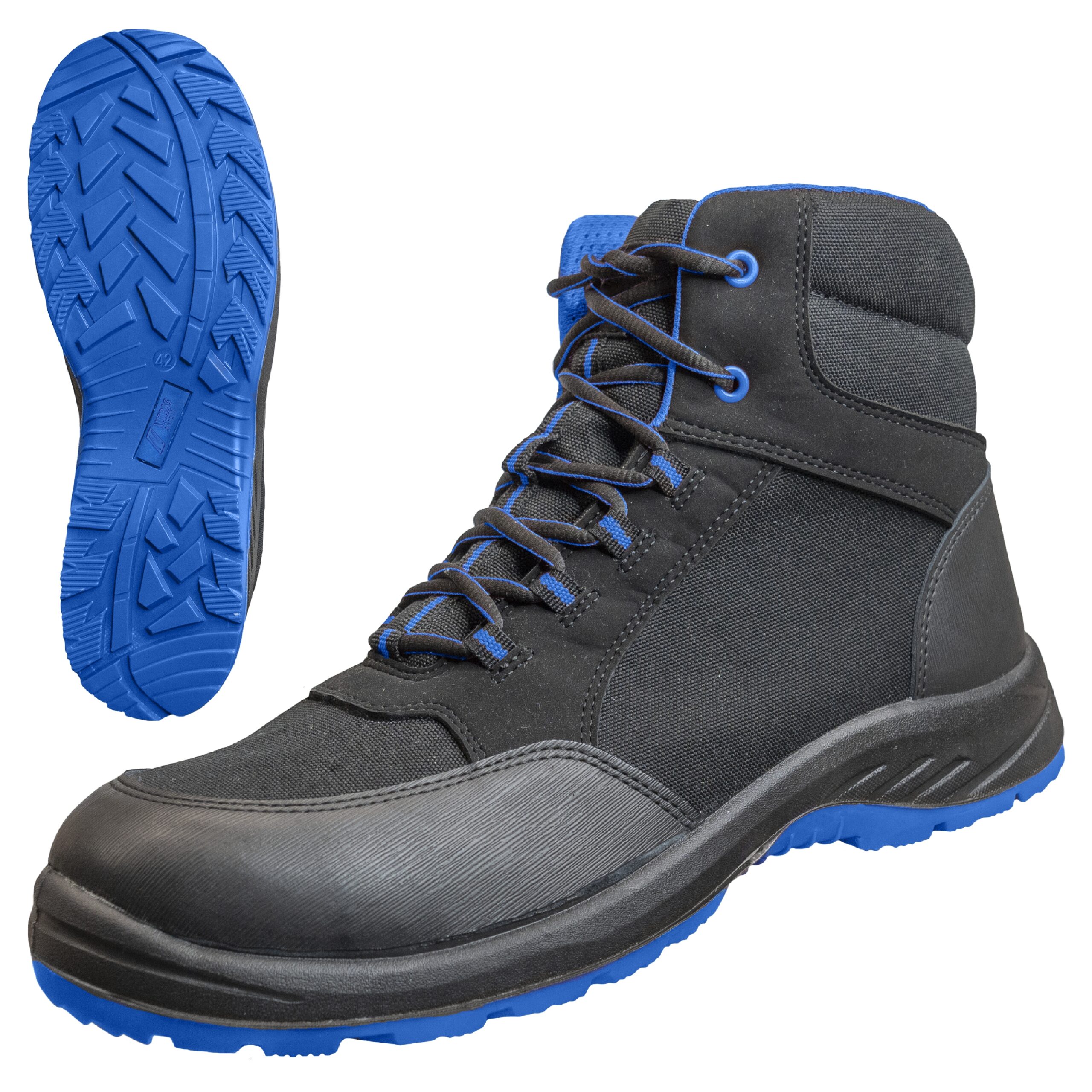SOLID STEP MID | Sicherheitsstiefel | halbhoch | S3S CI FO SR | schwarz / blau | 7436-1022 | Nitras