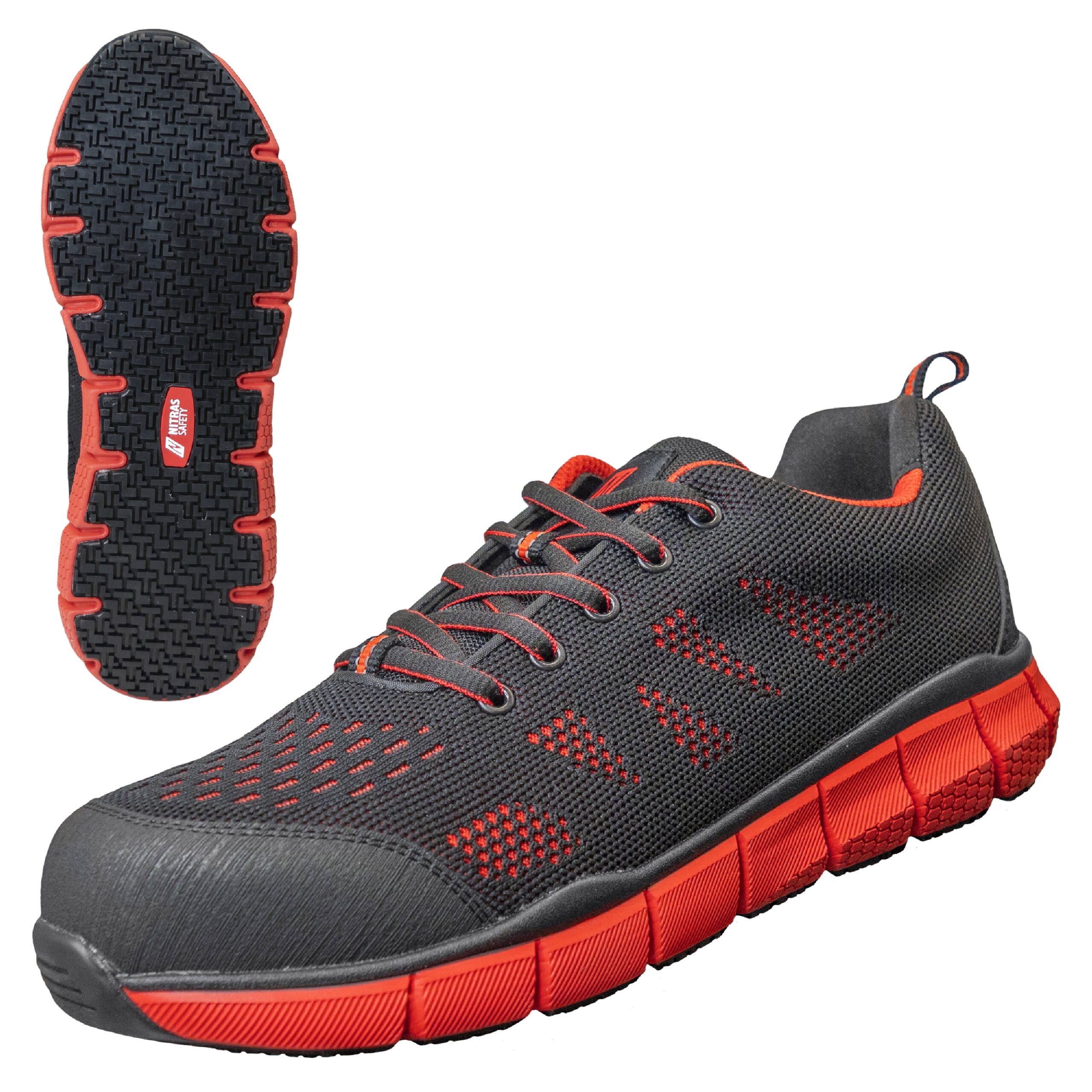 SONIC STEP | S1P Sicherheitshalbschuhe | schwarz / rot | 7440-1060 | Nitras