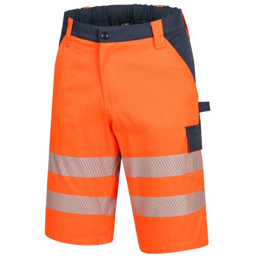 MOTION TEX VIZ | Warn-Arbeitshose | kurz | neonorange / marineblau | 7570-4121 | Nitras