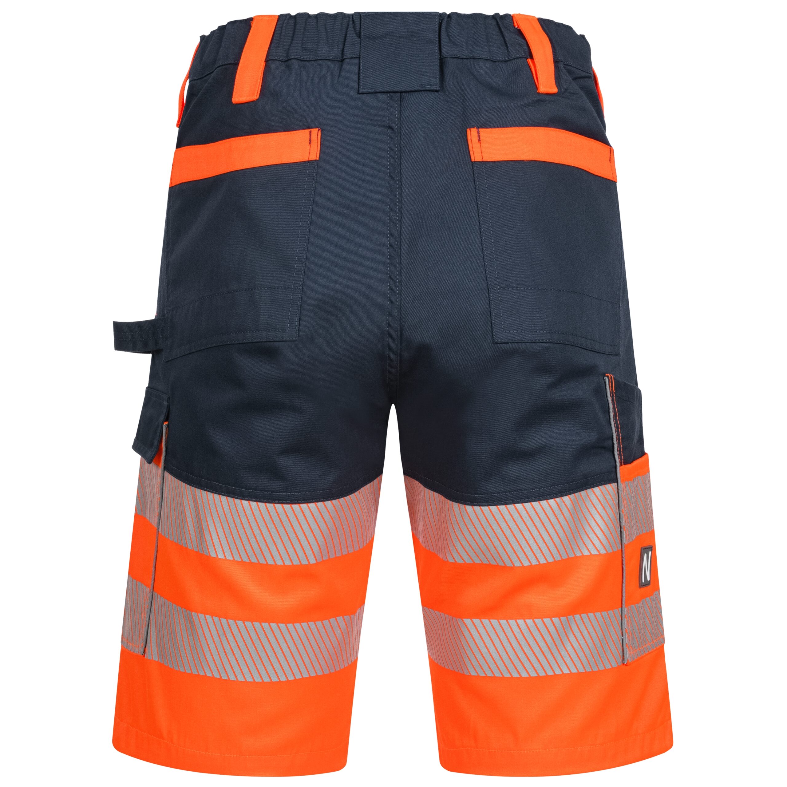 MOTION TEX VIZ | Warn-Arbeitshose | kurz | neonorange / marineblau | 7570-4121 | Nitras – Bild 2