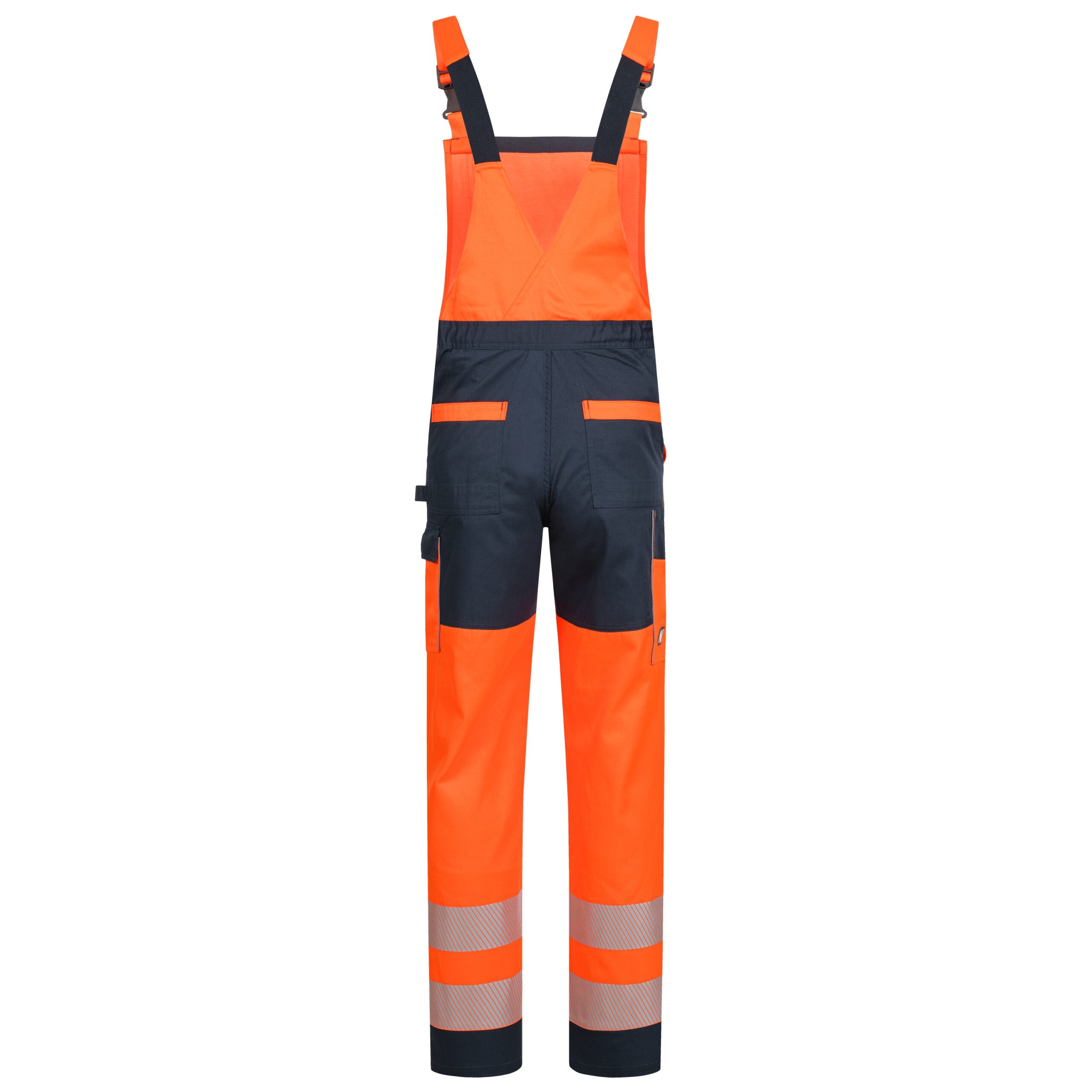 MOTION TEX VIZ | Warn-Latzhose | neonorange / marineblau | 7572-4121 | Nitras – Bild 2